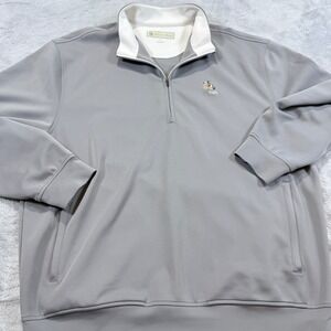 Donald Ross‎ Mens Gray Quarter Zip Pullover Sweatshirt Twin Eagles XL